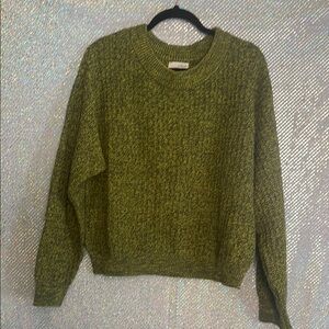 Universal Thread Green Crew Neck Sweater with Chunky Knit
